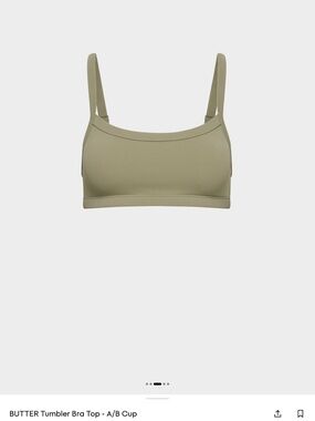 Aritzia Butter Tumbler Bra and Shorts Set in Olive